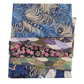 CraftsFabrics Baumwoll-Wickeltuch im japanischen Stil, Quadrate, Quilt-Stoffbündel für DIY-Patchwork-Nähen, 5 Stück, 20,3 x 25,4 cm